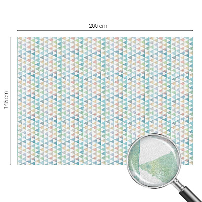 Privátna fólia na okno vitrážová Geometrické trojuholníky