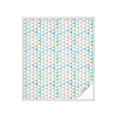 Privátna fólia na okno vitrážová Geometrické trojuholníky