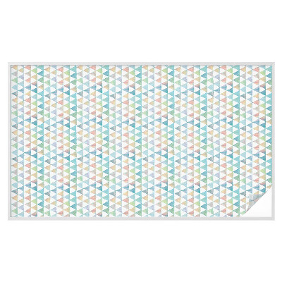 Privátna fólia na okno vitrážová Geometrické trojuholníky