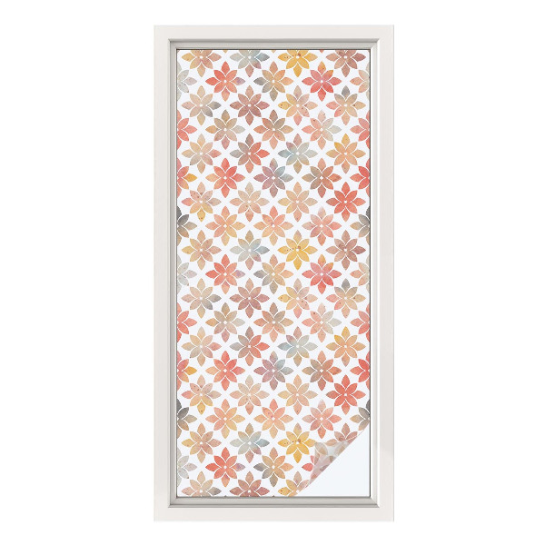 Privátna fólia na okno vitrážová Kvetinová krása