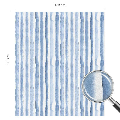 Samolepiaca vitráž na okno a dvere Modré pruhy