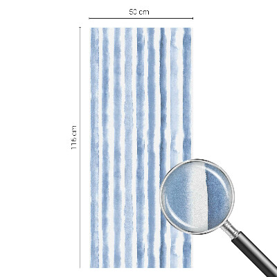 Samolepiaca vitráž na okno a dvere Modré pruhy