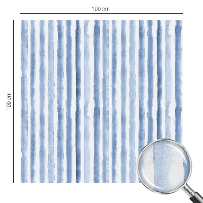 Samolepiaca vitráž na okno a dvere Modré pruhy