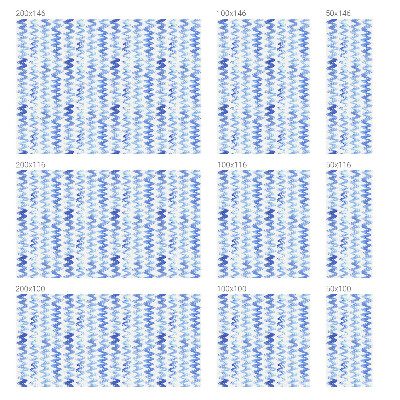 Fólia na okno na ochranu súkromia Modré vlny