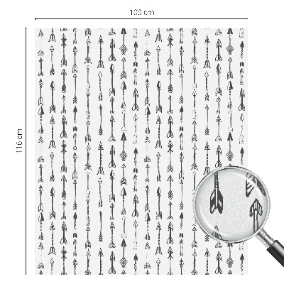 Privátna fólia na okno vitrážová Geometrické šípky