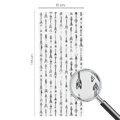 Privátna fólia na okno vitrážová Geometrické šípky