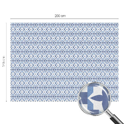 Samolepiaca vitráž na okno a dvere Modrá mozaika