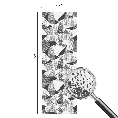 Samolepiaca vitráž na okno a dvere Geometrické útvary