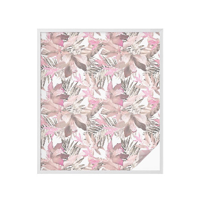 Dekoračná fólia na sklo vitráž Pastelové kvety