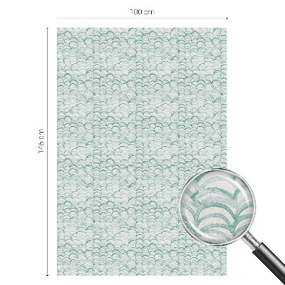 Samolepiaca vitráž na okno a dvere Zelená vlna