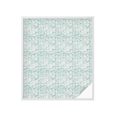 Samolepiaca vitráž na okno a dvere Zelená vlna