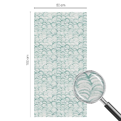 Samolepiaca vitráž na okno a dvere Zelená vlna