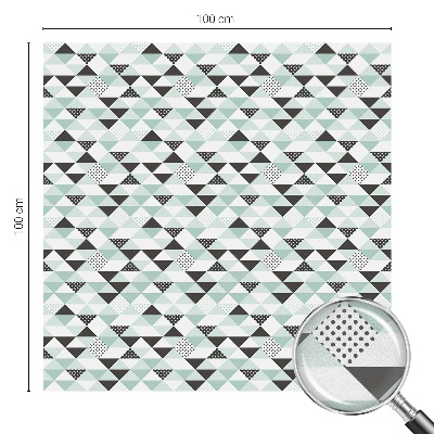 Privátna fólia na okno vitrážová Trojuholníkové vzory