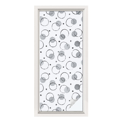 Samolepiaca vitráž na okno a dvere Sivé kolesá