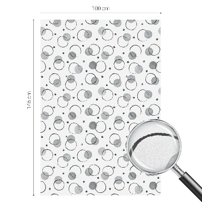 Samolepiaca vitráž na okno a dvere Sivé kolesá