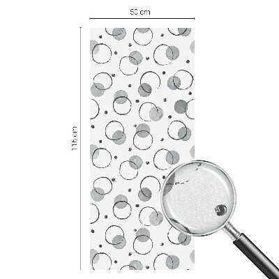 Samolepiaca vitráž na okno a dvere Sivé kolesá