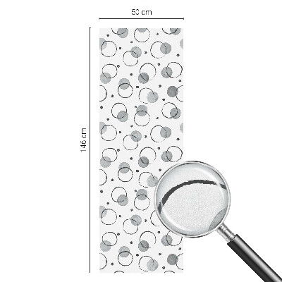 Samolepiaca vitráž na okno a dvere Sivé kolesá