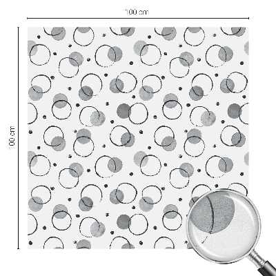 Samolepiaca vitráž na okno a dvere Sivé kolesá