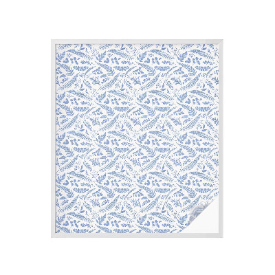 Samolepiaca vitráž na okno a dvere Listy papradia