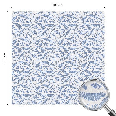 Samolepiaca vitráž na okno a dvere Listy papradia