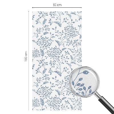 Privátna fólia na okno vitrážová Rastlinný motív
