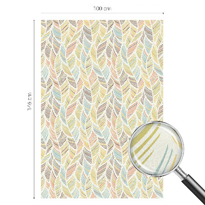 Samolepiaca vitráž na okno a dvere Dúhové perie