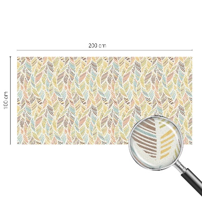 Samolepiaca vitráž na okno a dvere Dúhové perie