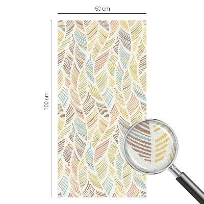 Samolepiaca vitráž na okno a dvere Dúhové perie