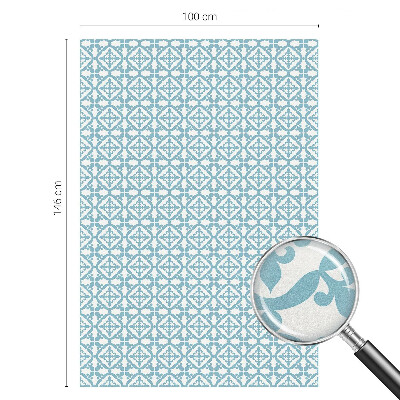 Dekoračná fólia na sklo vitráž Modré ozdoby