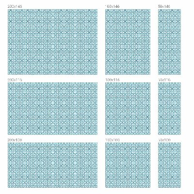 Dekoračná fólia na sklo vitráž Modré ozdoby