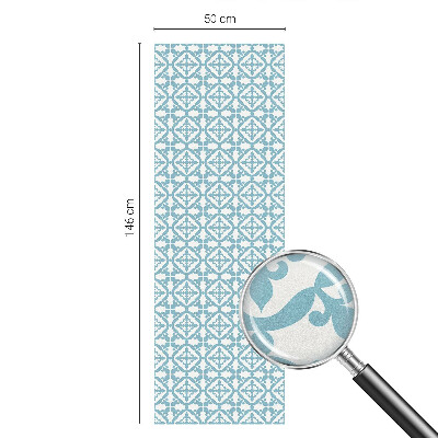 Dekoračná fólia na sklo vitráž Modré ozdoby