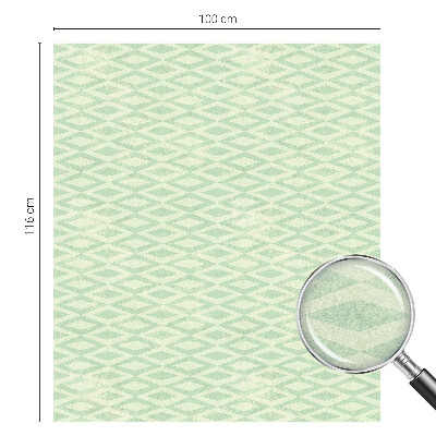 Privátna fólia na okno vitrážová Zelené kosoštvorce