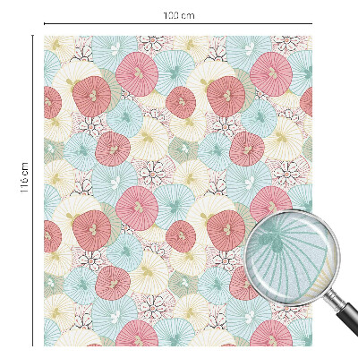 Privátna fólia na okno vitrážová Pastelové kvety