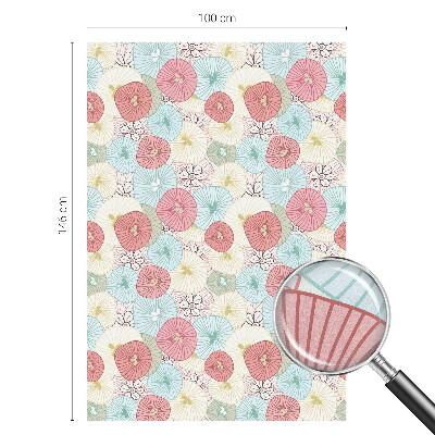 Privátna fólia na okno vitrážová Pastelové kvety