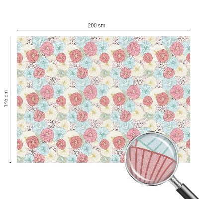 Privátna fólia na okno vitrážová Pastelové kvety