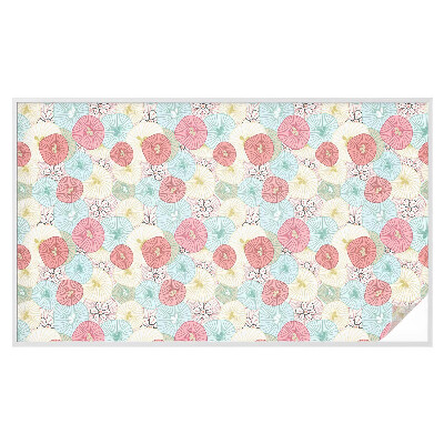 Privátna fólia na okno vitrážová Pastelové kvety