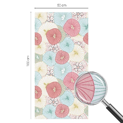 Privátna fólia na okno vitrážová Pastelové kvety