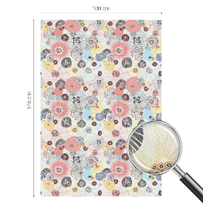 Privátna fólia na okno vitrážová Farebný kvet