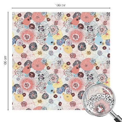 Privátna fólia na okno vitrážová Farebný kvet