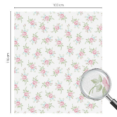 Fólia na okno na ochranu súkromia Romantické ruže