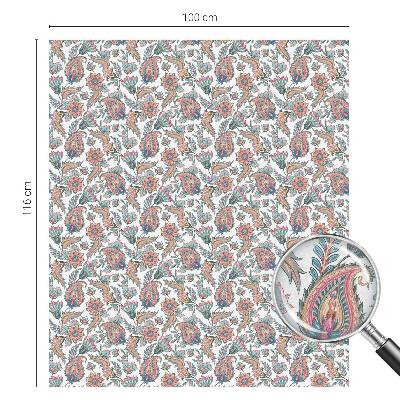 Privátna fólia na okno vitrážová Kvetinová elegancia