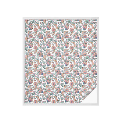 Privátna fólia na okno vitrážová Kvetinová elegancia