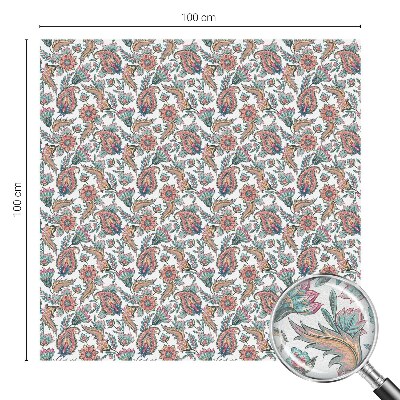 Privátna fólia na okno vitrážová Kvetinová elegancia