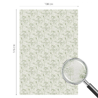 Samolepiaca vitráž na okno a dvere Botanický vzor