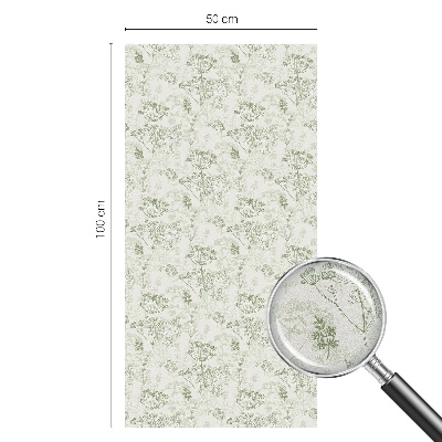 Samolepiaca vitráž na okno a dvere Botanický vzor