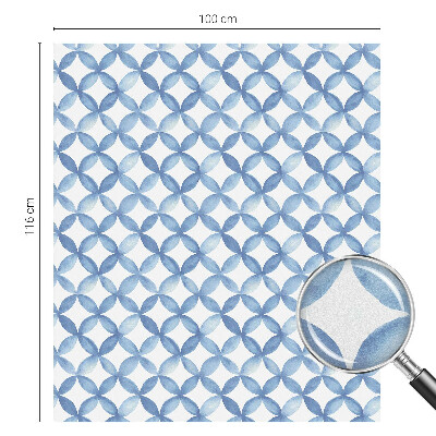 Samolepiaca vitráž na okno a dvere Geometrické kvety