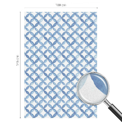 Samolepiaca vitráž na okno a dvere Geometrické kvety