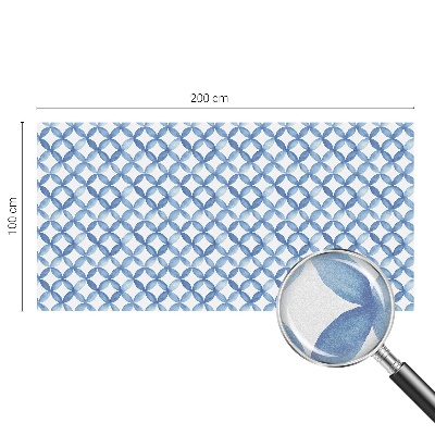 Samolepiaca vitráž na okno a dvere Geometrické kvety