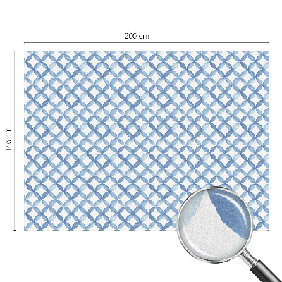 Samolepiaca vitráž na okno a dvere Geometrické kvety