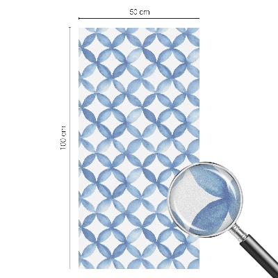 Samolepiaca vitráž na okno a dvere Geometrické kvety